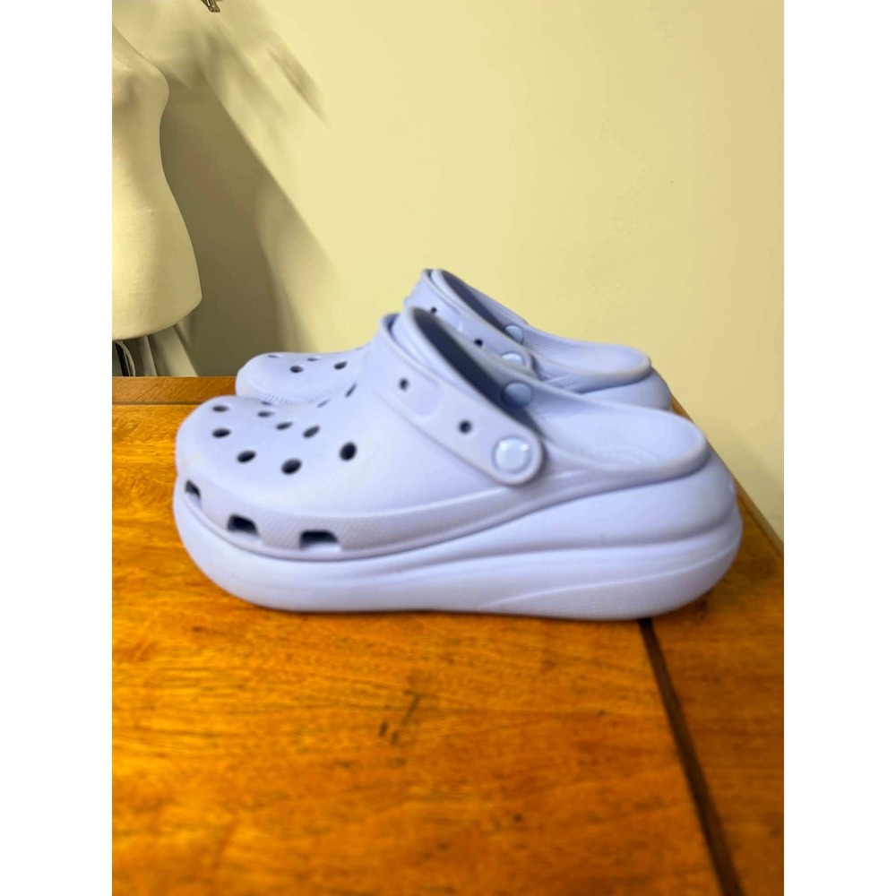 Crocs Womens 9 Purple Classic Crush Clog Platform Pastel Lavender Comfort Shoes